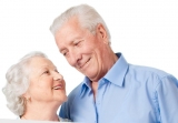 senior couple with medical alarm
